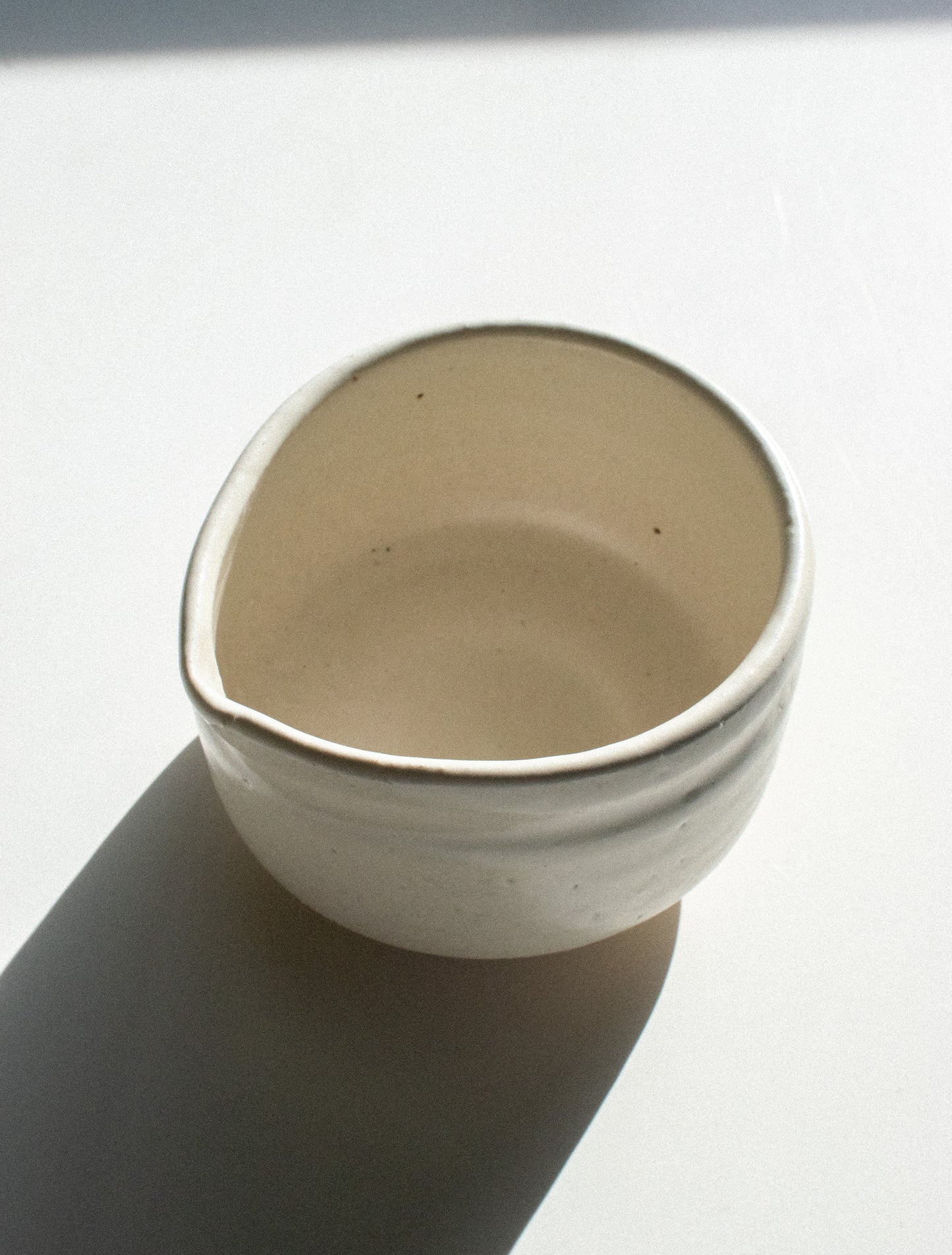 White Matcha Bowl with Spout