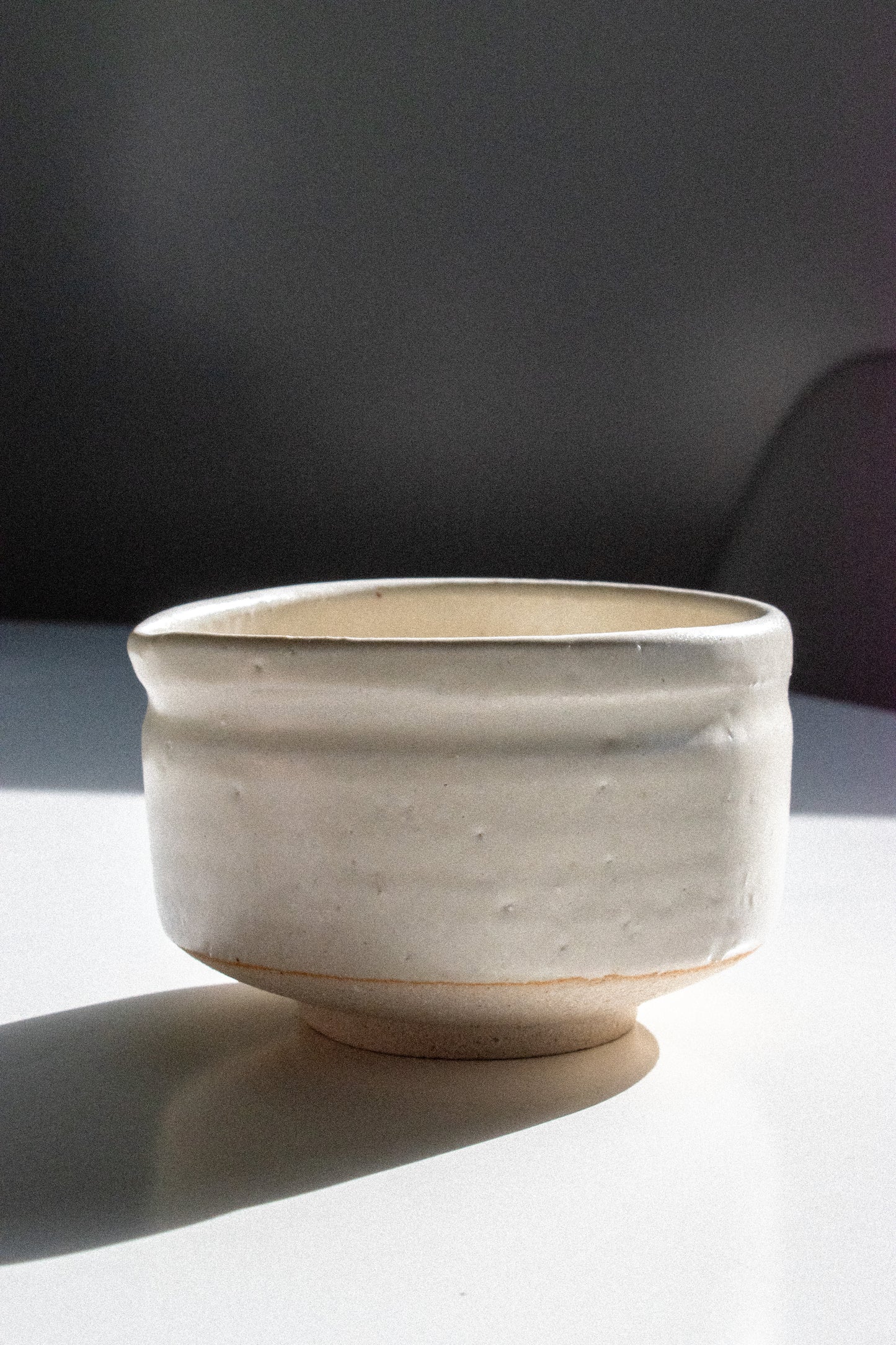 White Matcha Bowl with Spout
