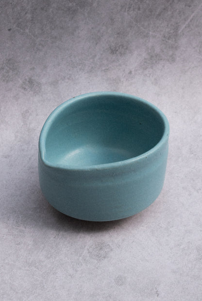 Blue Matcha Bowl with Spout