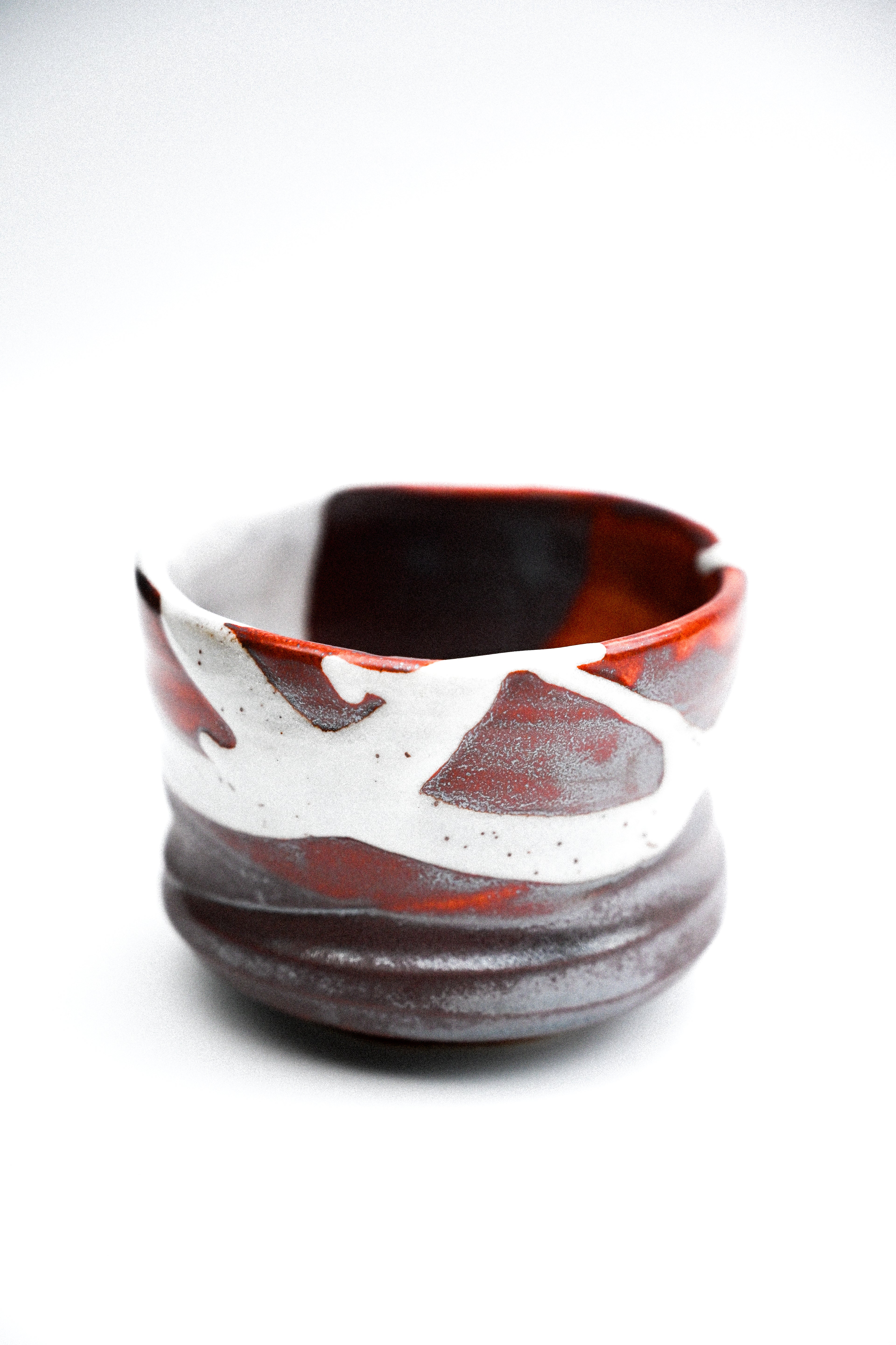 Matcha Bowl Red and White - Snowfall
