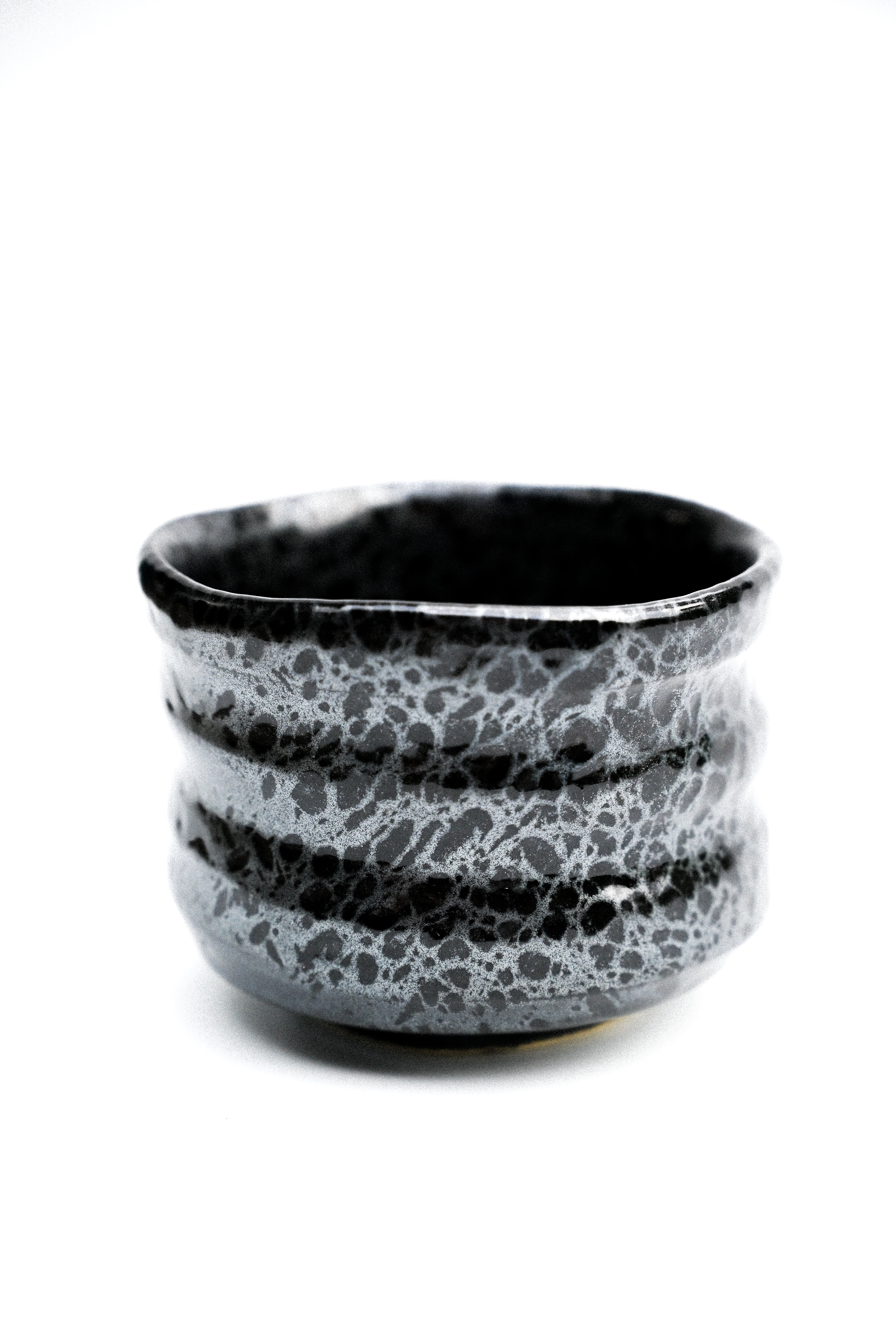 Matcha Bowl Black and Silver - Hime