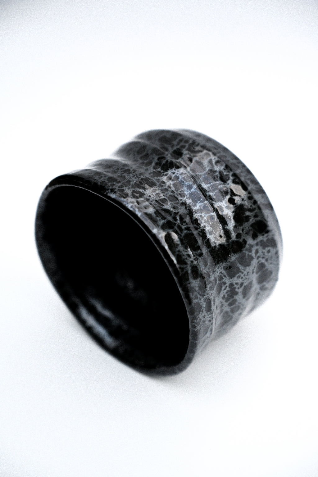 Matcha Bowl Black and Silver - Hime