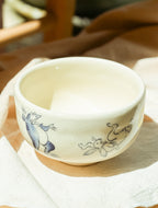 Banko-yaki mini Matcha Bowl - Usagi