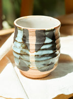 Mino Ware Blue Japanese Tea Cup