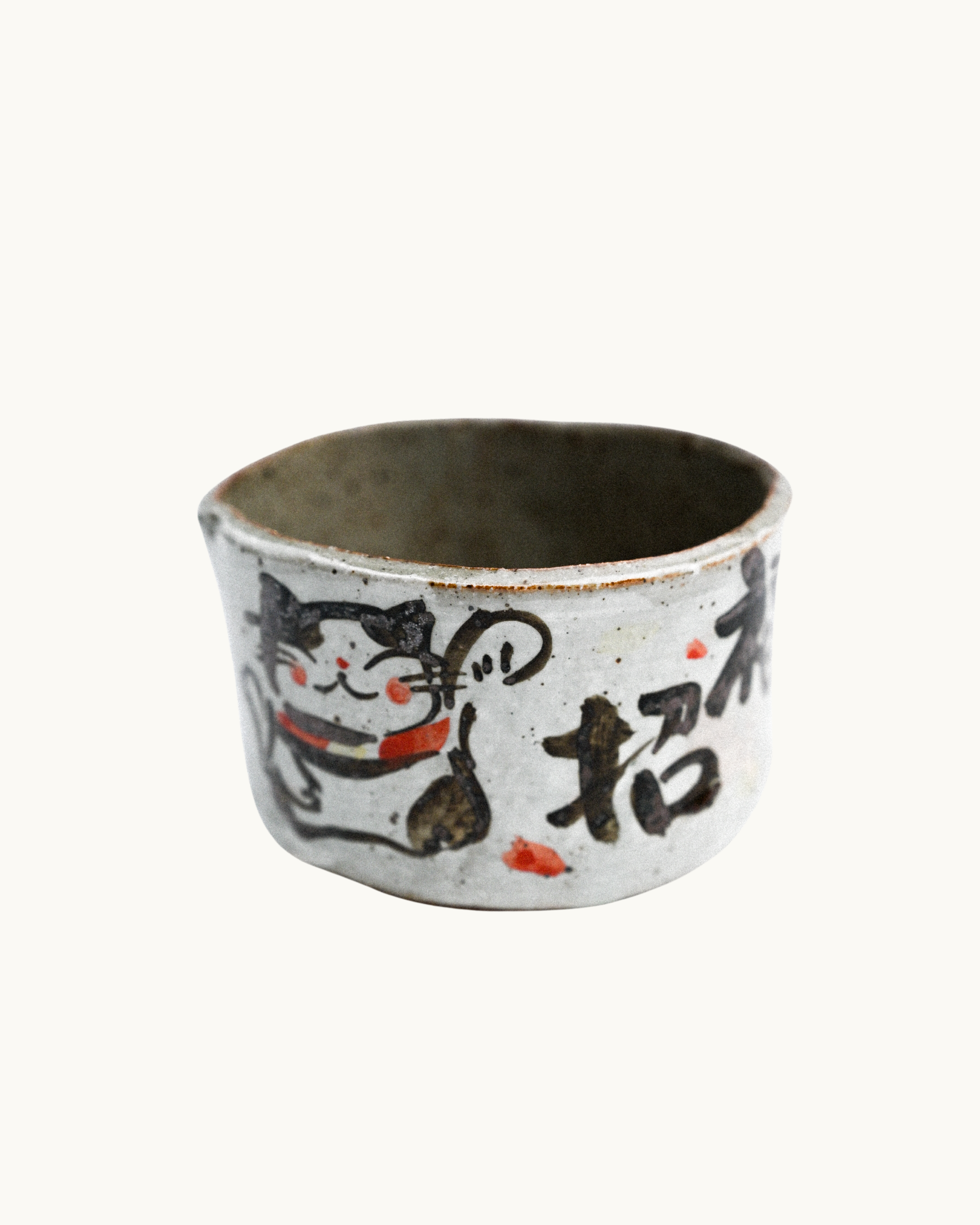 Maneki-neko Matcha Bowl