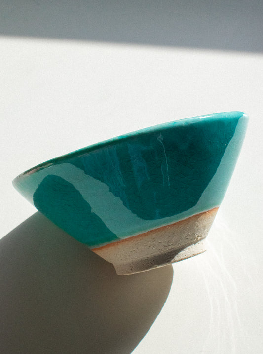 Turkey Blue Matcha Bowl - Natsu Chawan