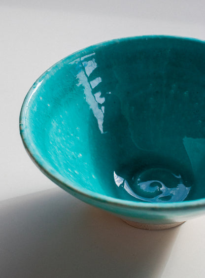 Turkey Blue Matcha Bowl - Natsu Chawan
