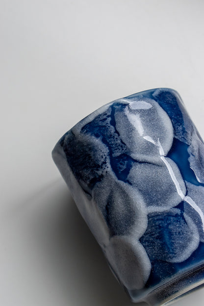 Blue Shino diamond Japanese Tea cup