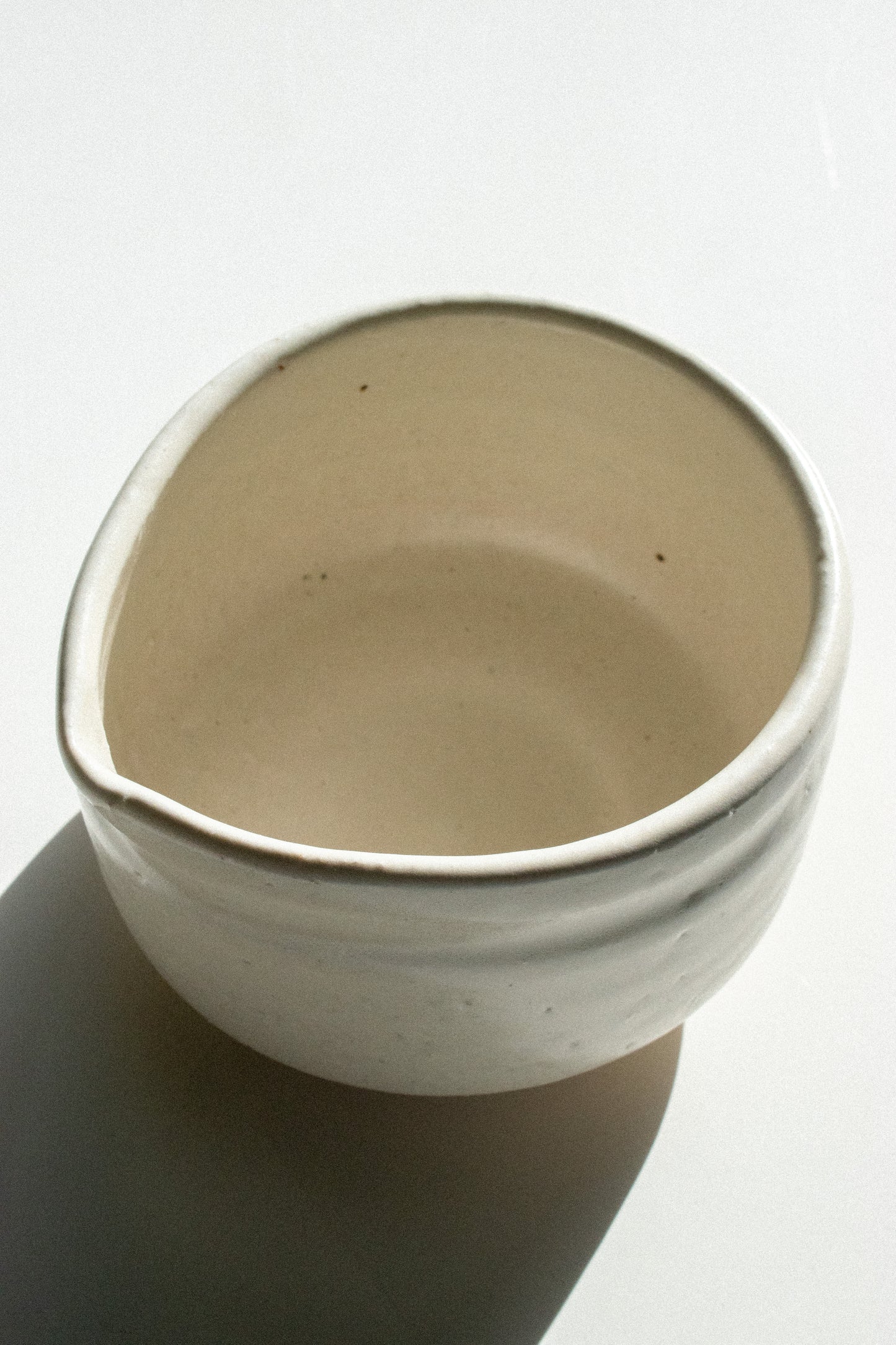 White Matcha Bowl with Spout