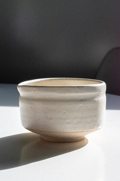 White Matcha Bowl with Spout