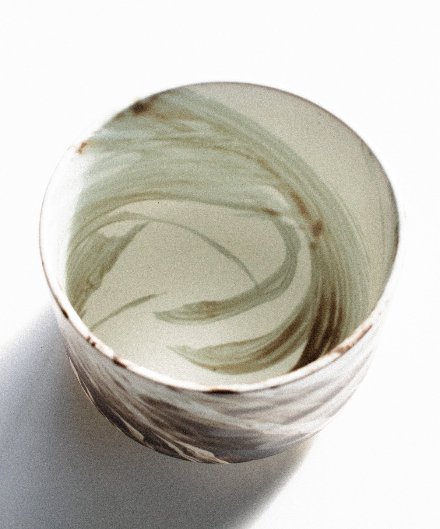 Satsuma Rust Brushwork Matcha Bowl