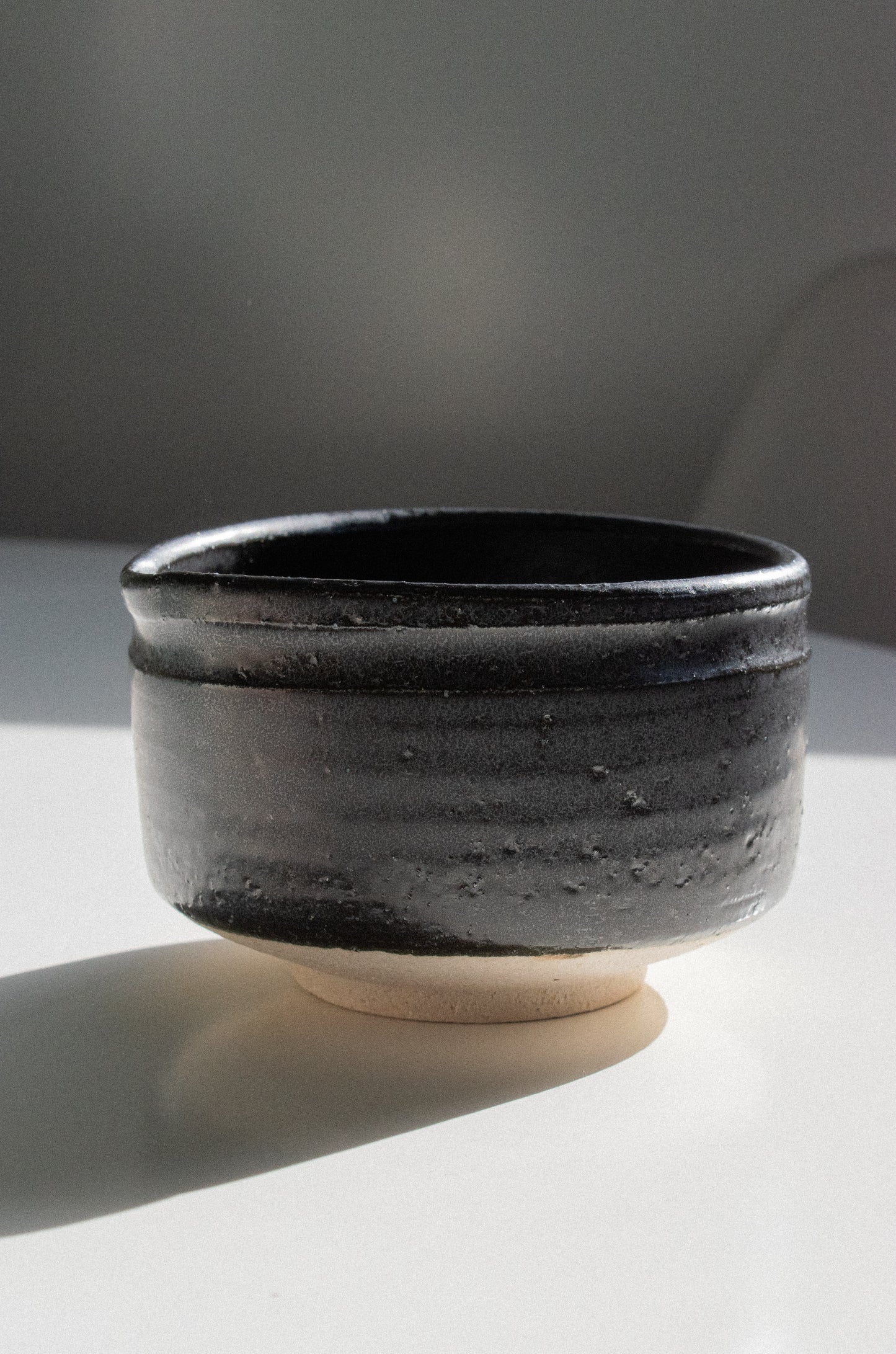 Black Matcha Bowl with Spout