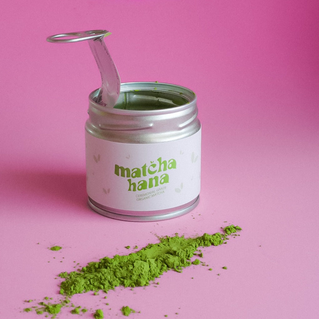 Organic Ceremonial Grade Matcha Powder 30g Tin matcha hana